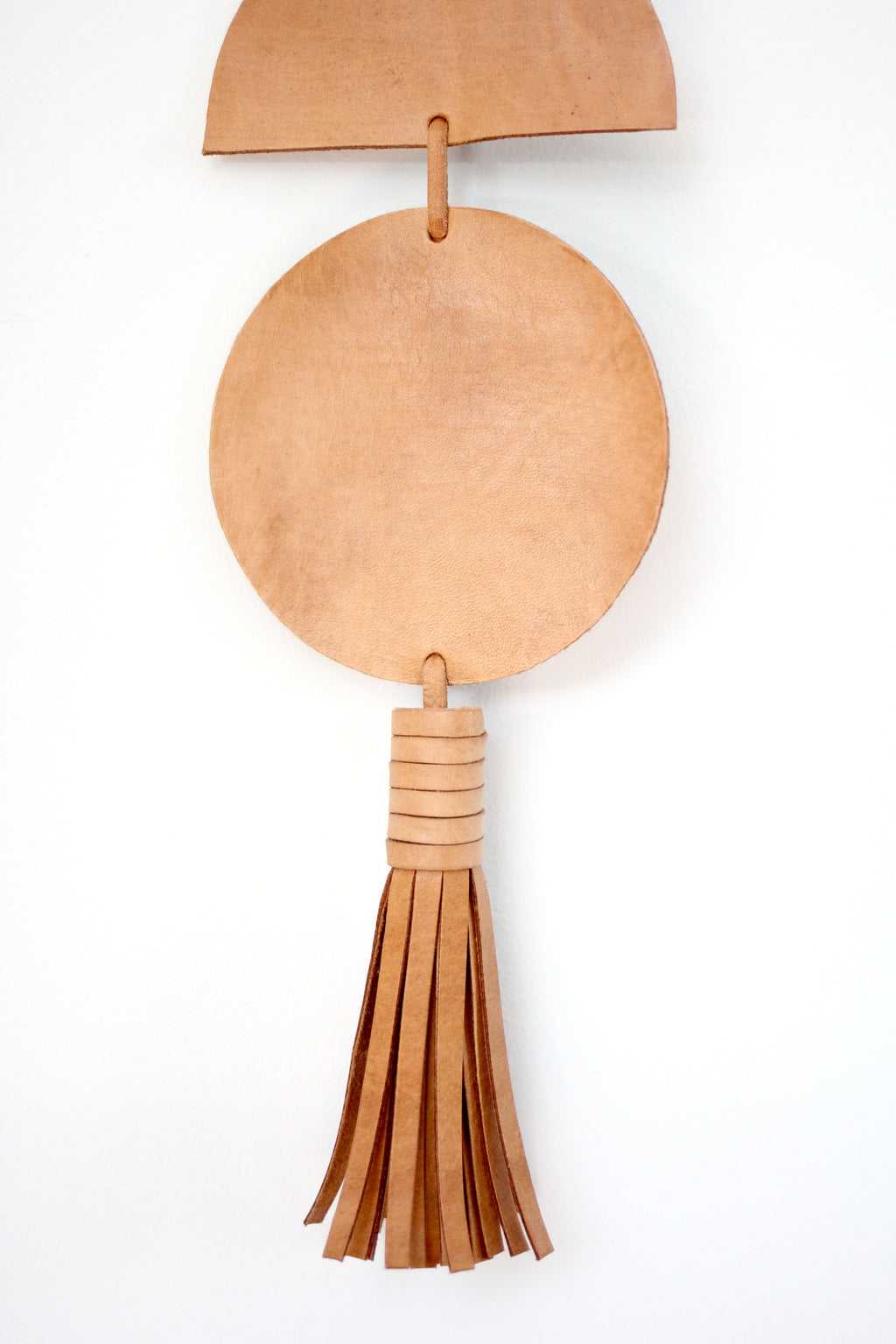 Luna Moon Phase Leather Wall Hanging