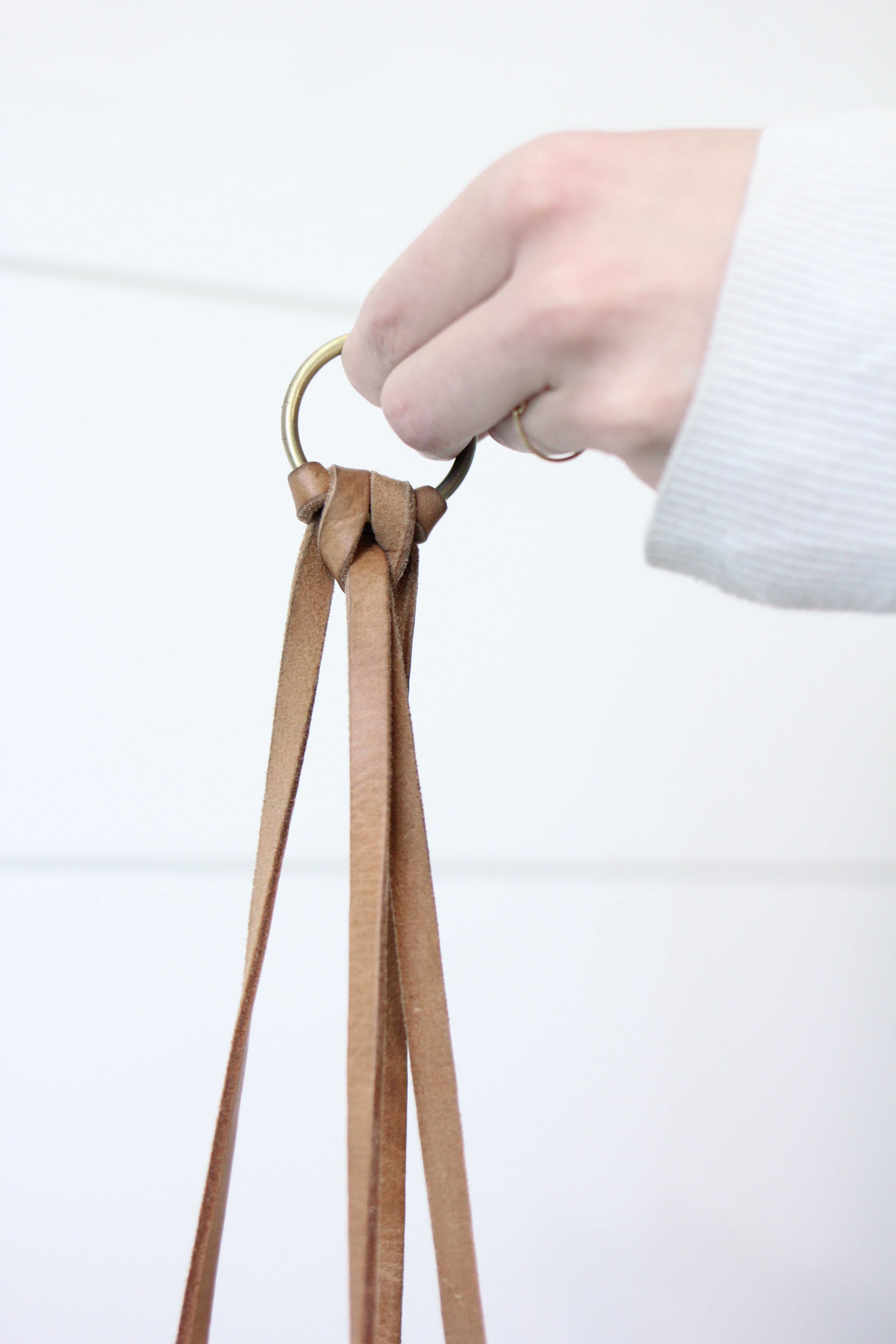 Moroccan Leather Plant Hanger