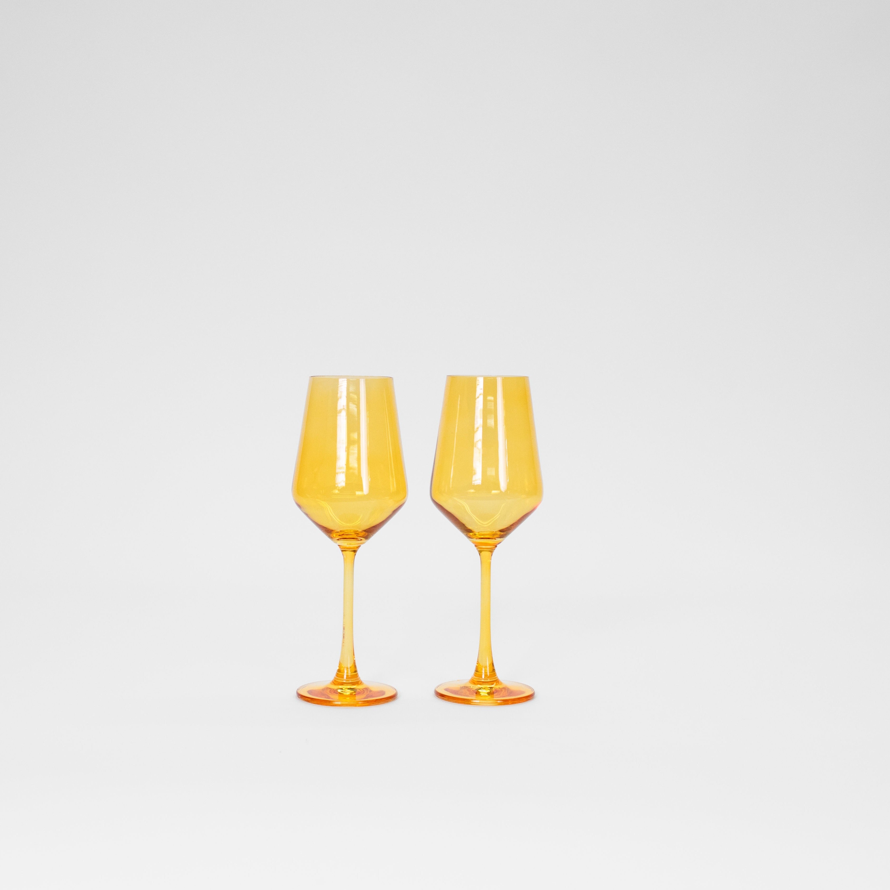 Sunshine Yellow Wine Glass — 12 oz