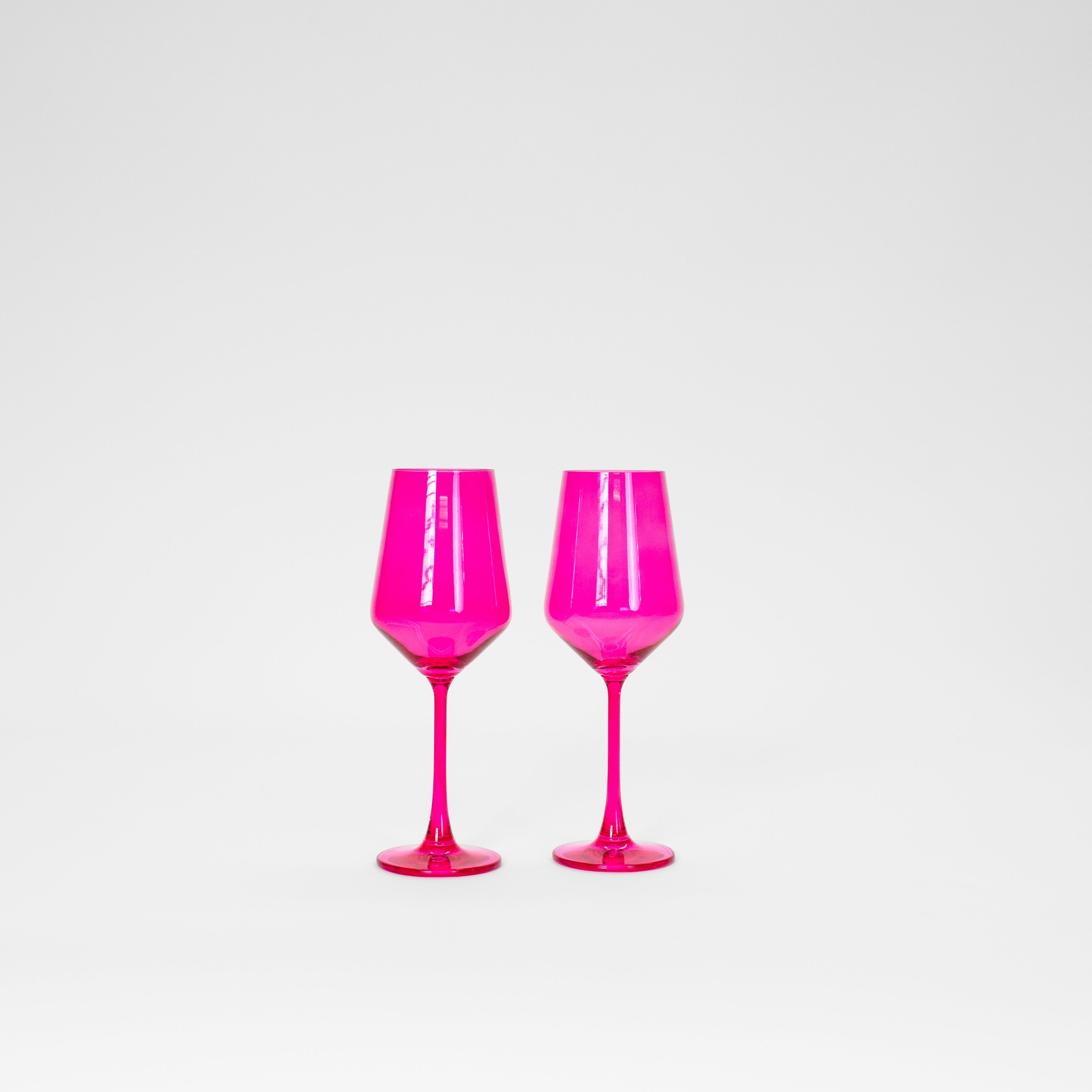 Hot Hot Pink Wine Glass — 12 oz
