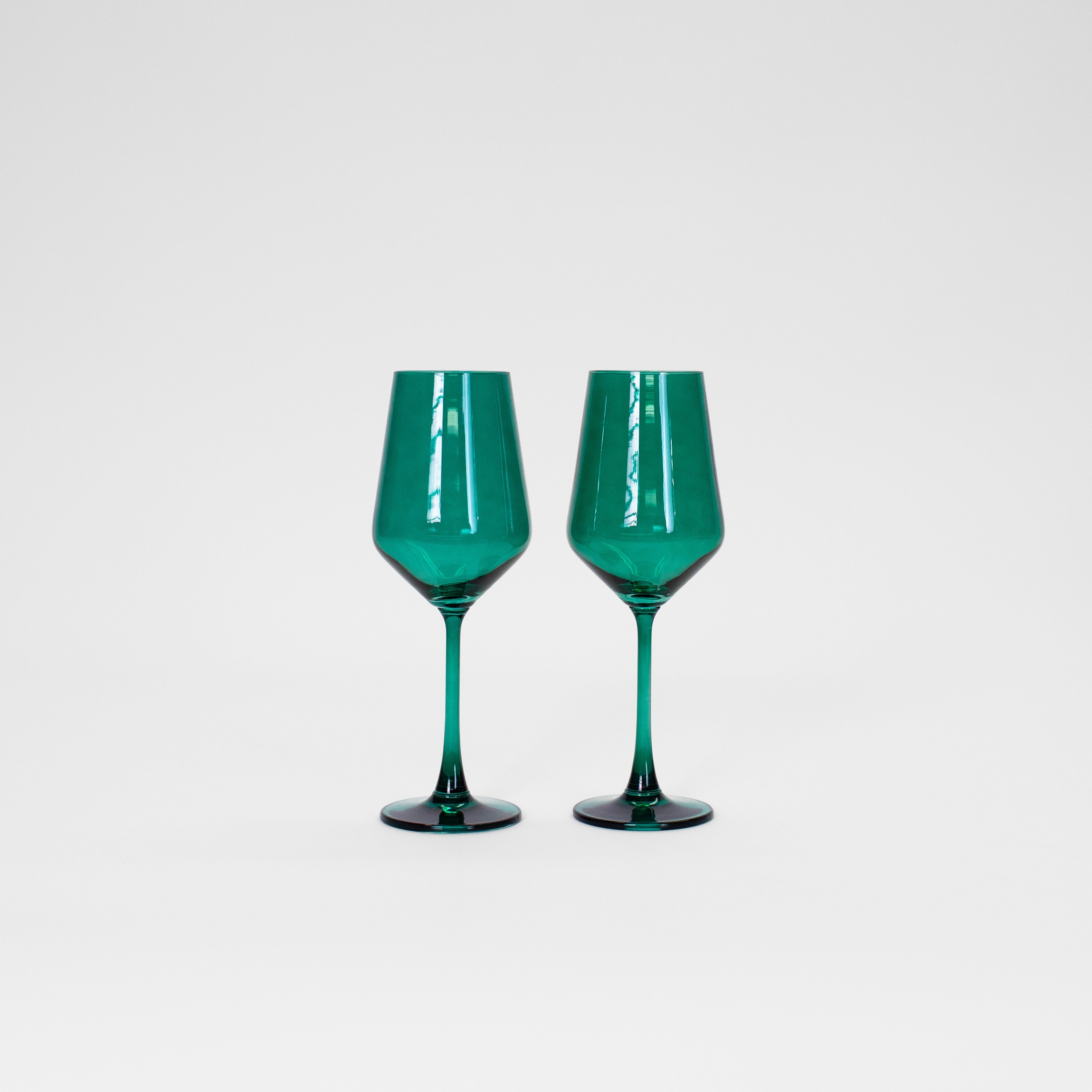 Emerald Green Wine Glass — 12 oz