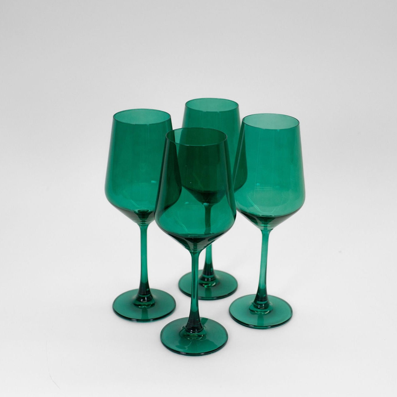 Emerald Green Wine Glass — 12 oz