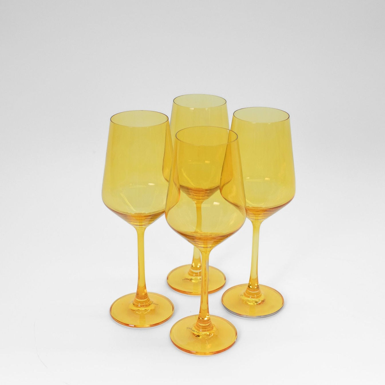 Sunshine Yellow Wine Glass — 12 oz