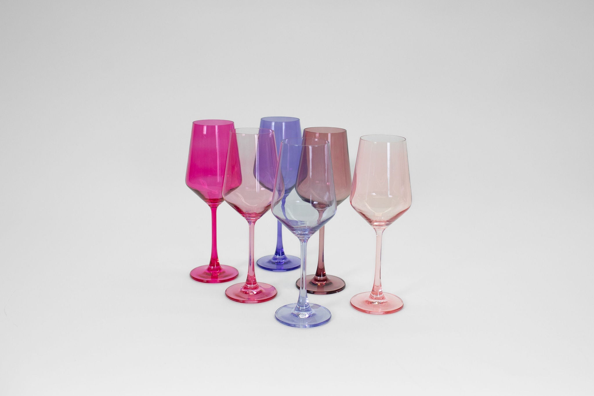 Cotton Candy Ombré Wine Glass Set — 6‑Piece