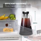 Ovalware Cold Brew Maker - Glass Carafe with Stainless Filter