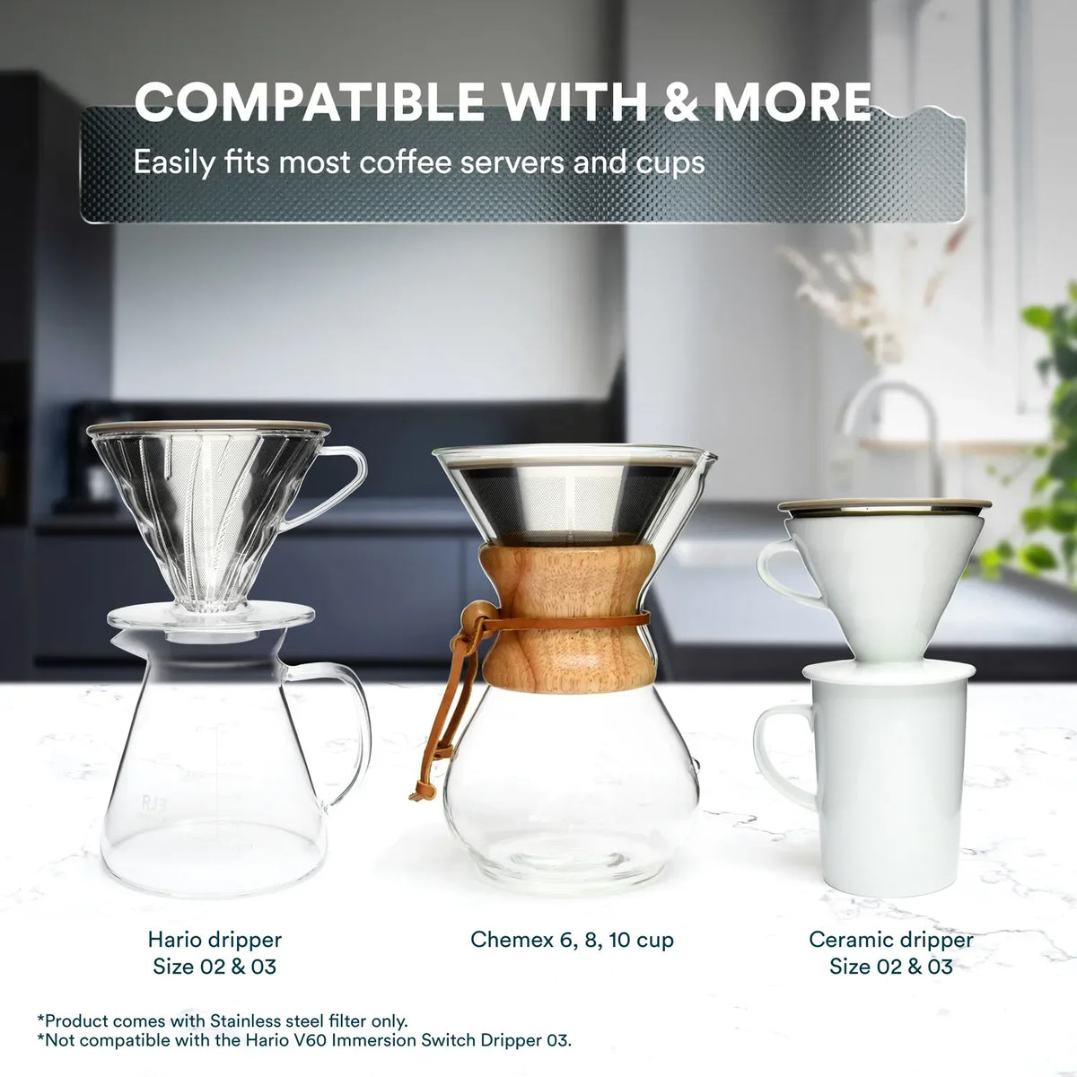Ovalware Stainless Steel Coffee Filter - Dual-Layer Reusable
