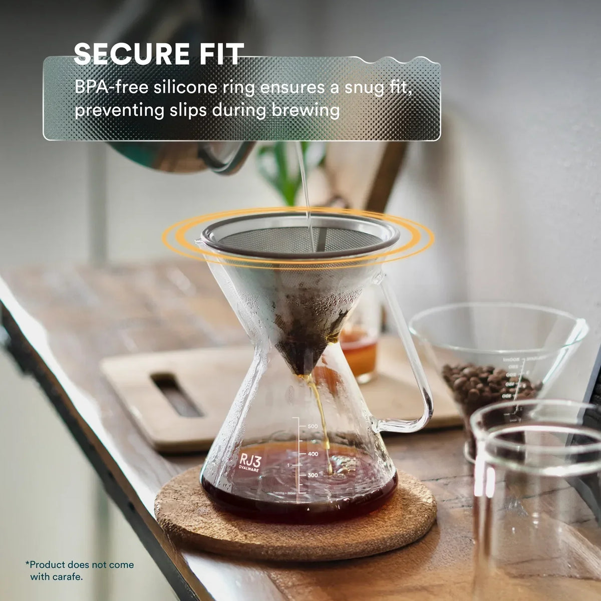 Ovalware Stainless Steel Coffee Filter - Dual-Layer Reusable