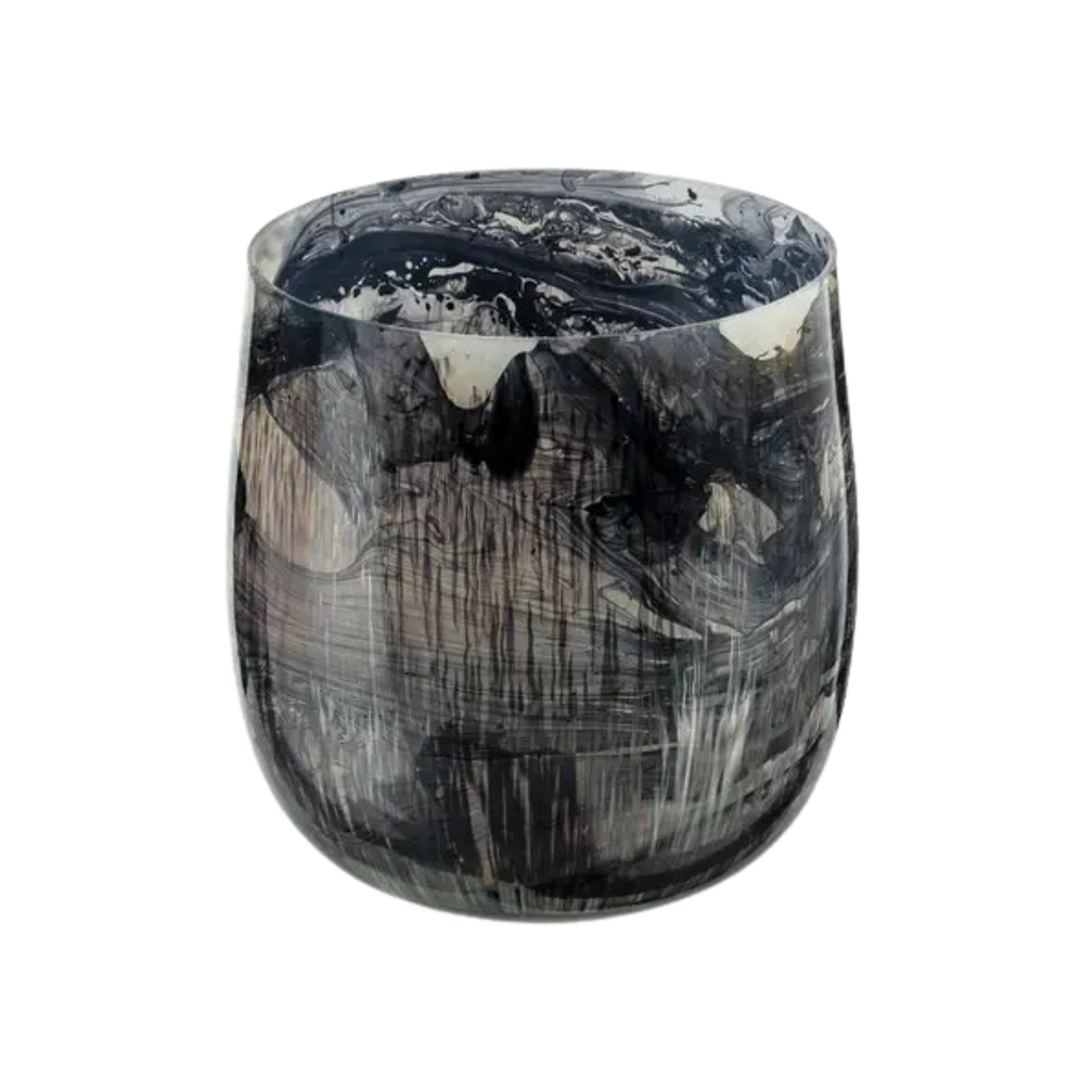 Inkwell Hand‑Blown Glass Votive