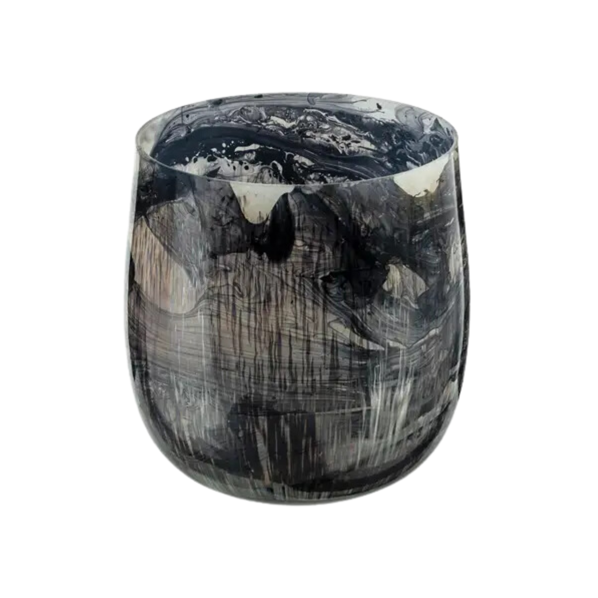 Inkwell Hand‑Blown Glass Votive