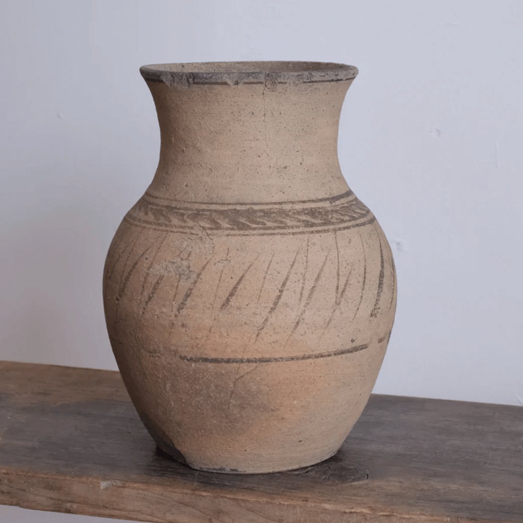 Feya Ancient Clay Pot — 1920s Ukrainian Handmade Vessel
