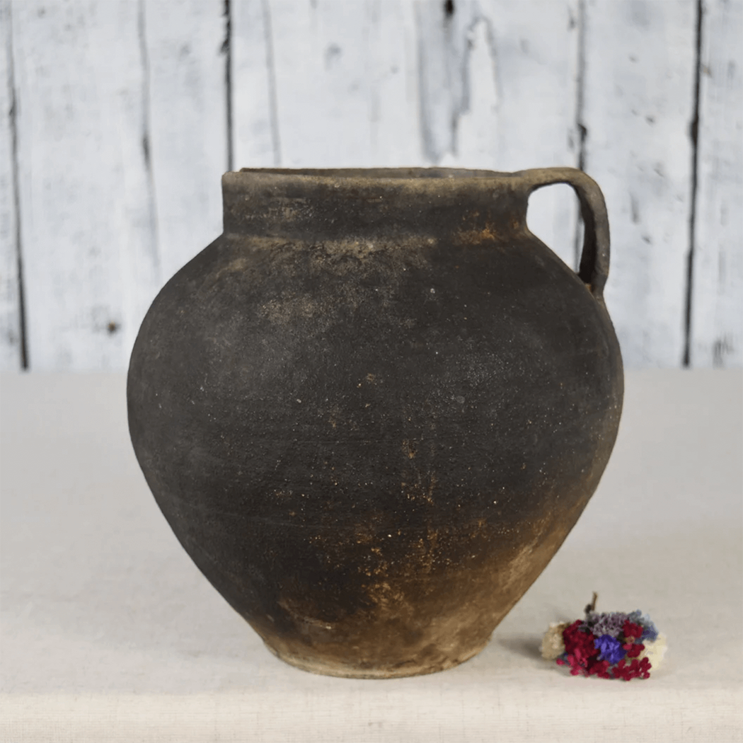 Feya Ancient Clay Pot — 1920s Ukrainian Handmade Vessel