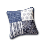 DaDa Bedding 2-teiliges Bohemian Denim Blue Elegance Kissenbezug-Set – 45 x 45 cm (JHW660)