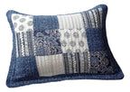 DaDa Bedding Kissenbezug "Denim Blue Elegance Floral Patchwork Farmhouse" (JHW660)