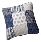 DaDa Bedding Patchwork Denim Blue Elegance Böhmische Euro-Kissenhülle - 66 x 66 cm - 1 Stk. (JHW660)
