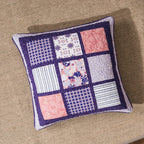 DaDa Bedding Peachy Blossoms lila Blumen-Patchwork Euro-Kissenbezug, 66 x 66 cm – entworfen in den USA (JHW877)