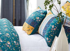 DaDa Bedding Patchwork Bett aus Wildblumen, Blumenmuster, King-Size Kissenbezug, 50x90cm (JHW886)
