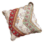 DaDa Bedding Bohemian Cranberry Sage Chevron Floral Euro Kissenbezug, 26" x 26" (JHW924)