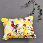 DaDa Bedding Sunshine Yellow Hummingbirds Floral Scalloped Kissenbezug 1-teilig (JHW-925)