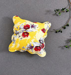 DaDa Bedding 2er-Set Sonnenblumengelbe Kolibris Geblümte Kissenbezüge mit Wellenrand, 45,7 cm (JHW925)