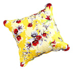 DaDa Bedding Sonnengelb Kolibris Floraler Wellenschliff Euro Kissenbezug, 26" x 26" (JHW925)