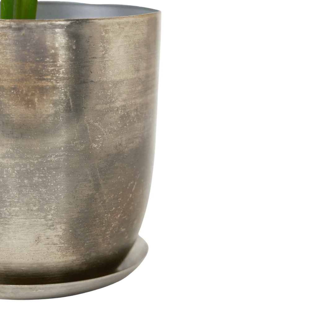 Jo Metal Planter — 5" Silver