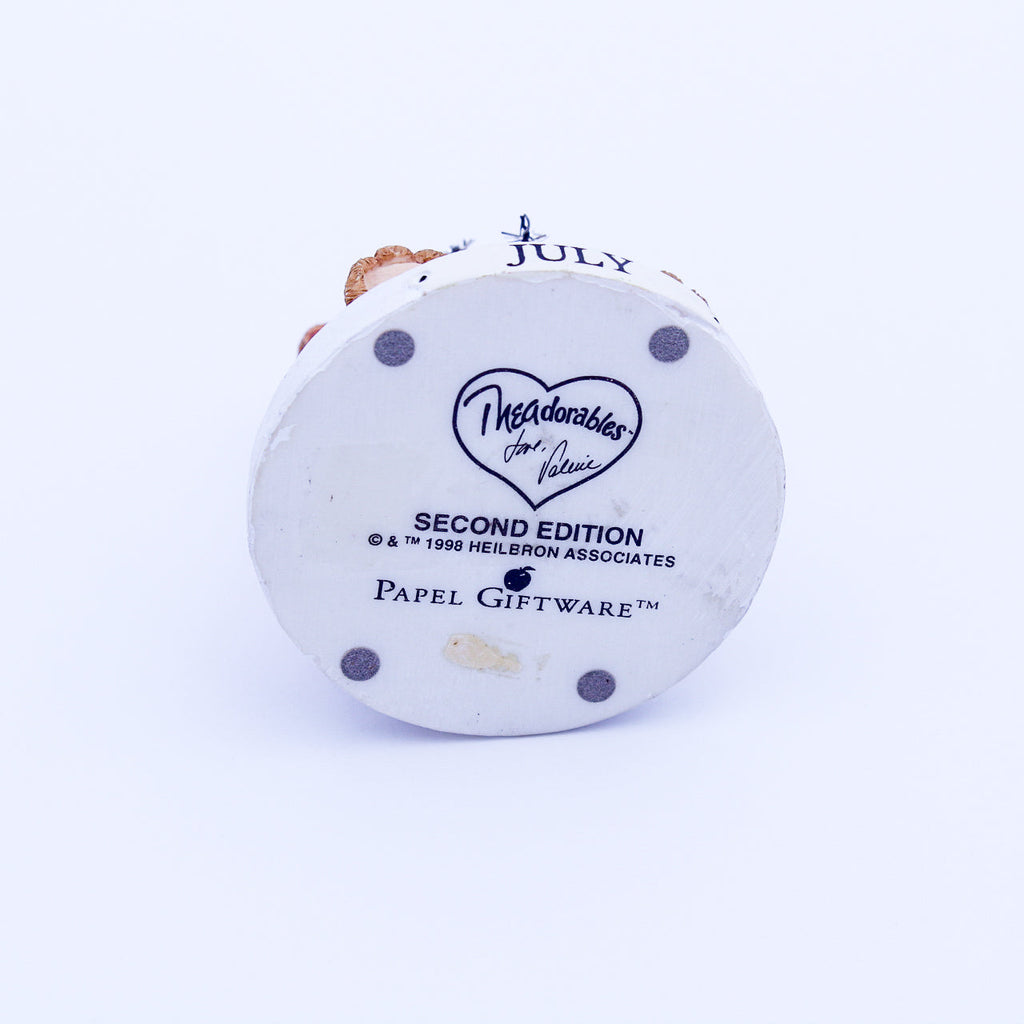 Papel Theadorables July Bear Figurine — 1998 Second Edition