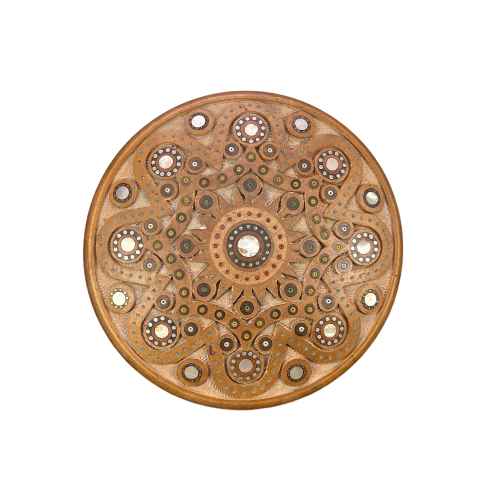 Kalyna Vintage Round Carved Keepsake Box