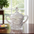 Early American Pattern Glass Wheat Sheaf Lidded Candy Dish – Cambridge No. 2660