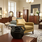 Frankoma #88 Kanne mit Werbeaufdruck von Foster Furniture