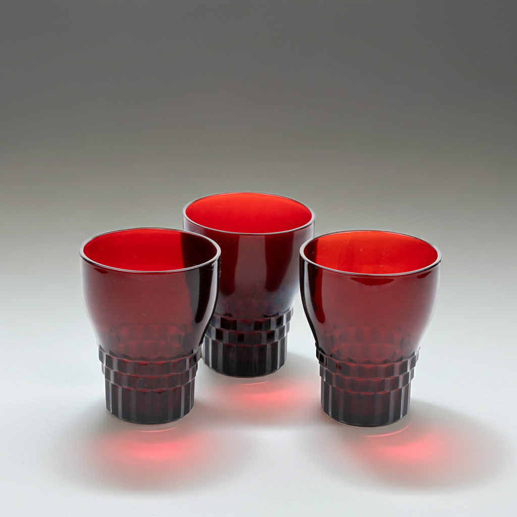 Anchor Hocking Royal Ruby Windsor Tumblers - Set of 3