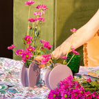 Keramikvase Lavendel-Macaron – Paar