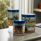 Decorative Nesting Tin Canisters - Vandor Folk-Art Set