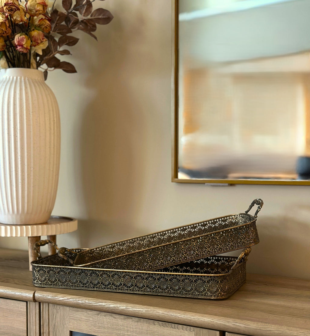 Filigree Serving Platters - Set of 2