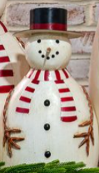 Metal Snowman with Hat , 4 Size Options