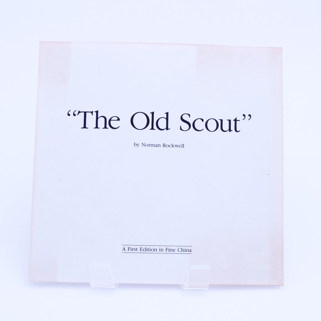 Norman Rockwell Plate – The Old Scout – Knowles Heritage – COA & Box – 1990