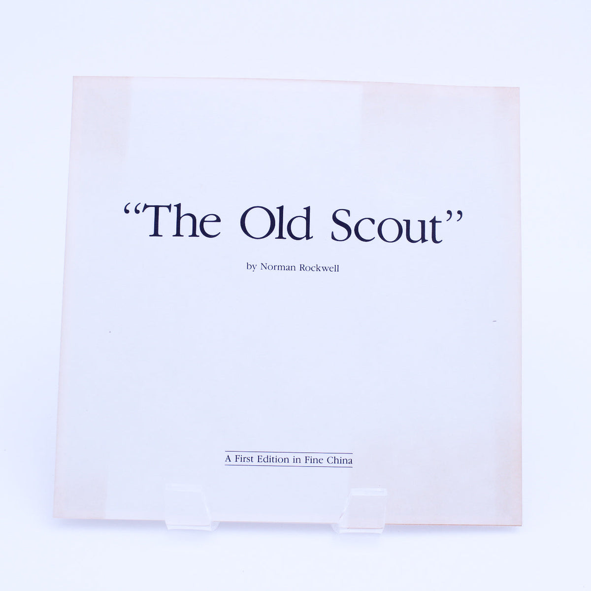 Norman Rockwell Plate – The Old Scout – Knowles Heritage – COA & Box – 1990