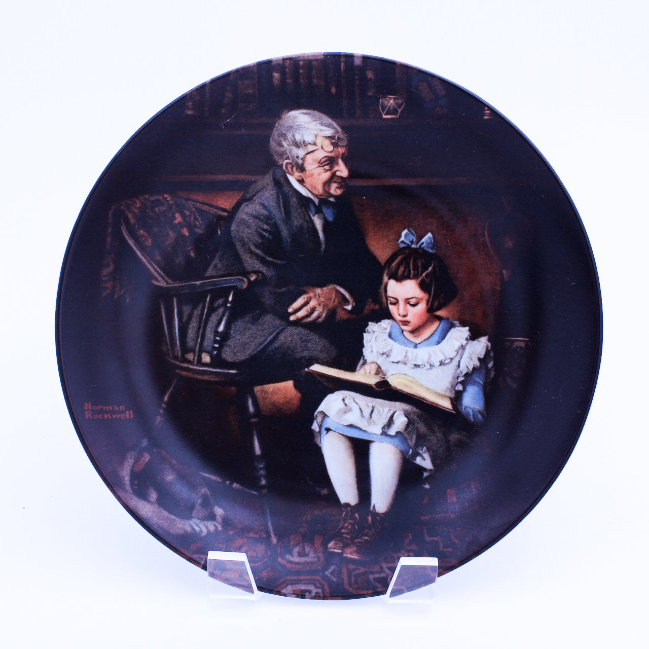 Knowles 1991 Norman Rockwell “The Young Scholar” Plate — Heritage Collection