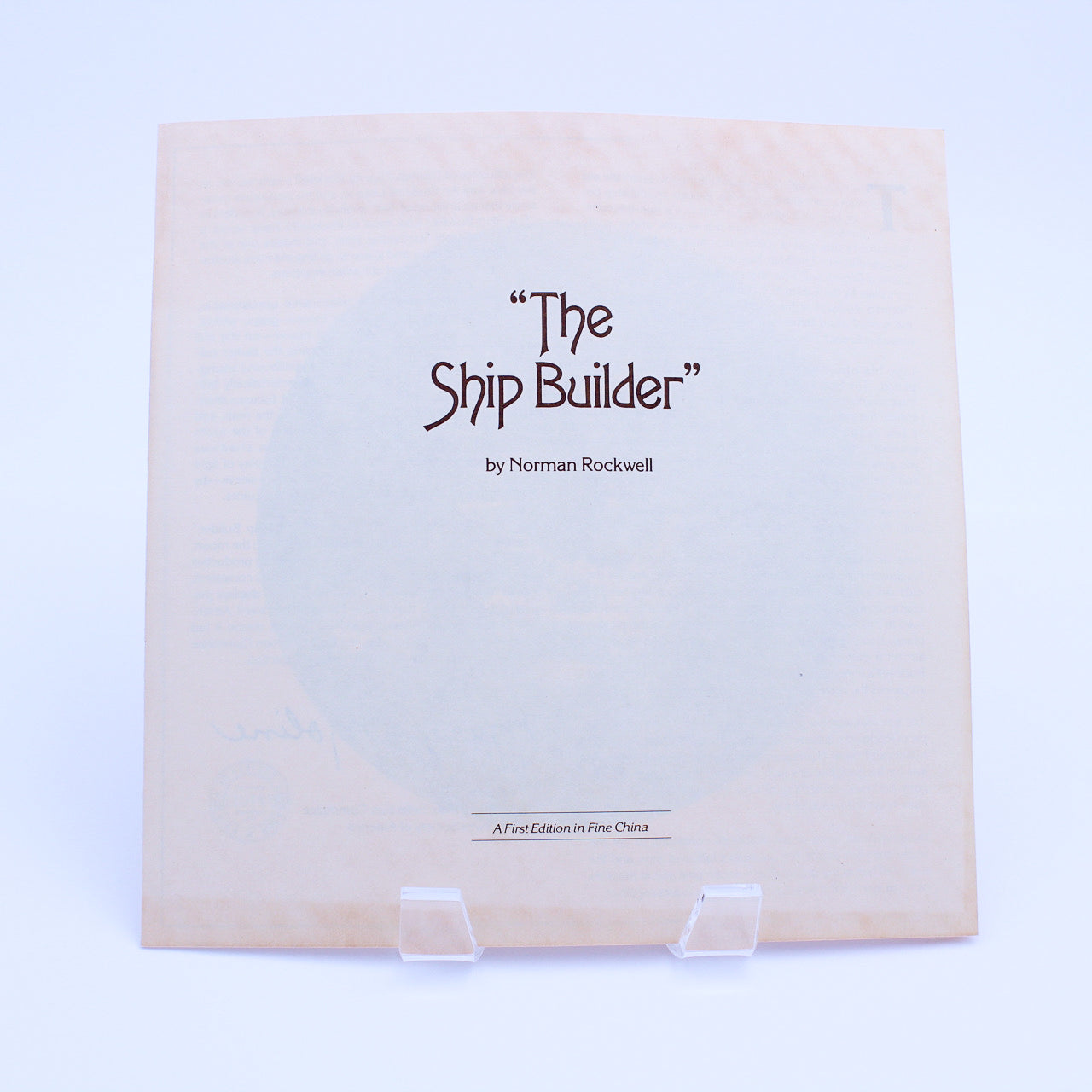 Knowles 1980 Norman Rockwell “The Ship Builder” Plate — Heritage Collection