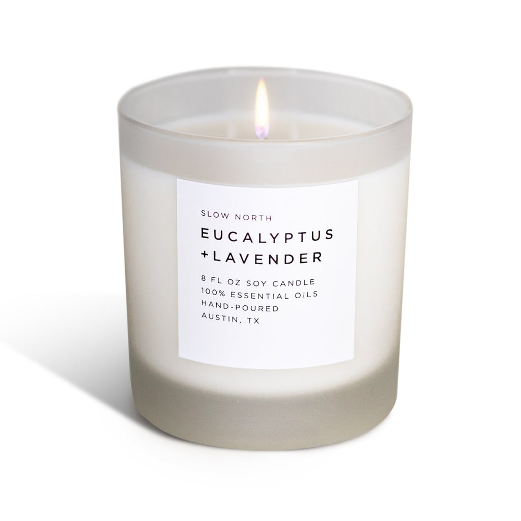 Bougie Signature Eucalyptus + Lavande – Mélange Herbacé Apaisant