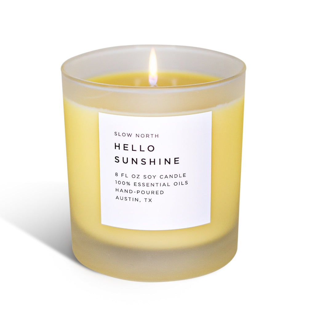 Hello Sunshine Signature Candle – Bright Citrus Floral Blend