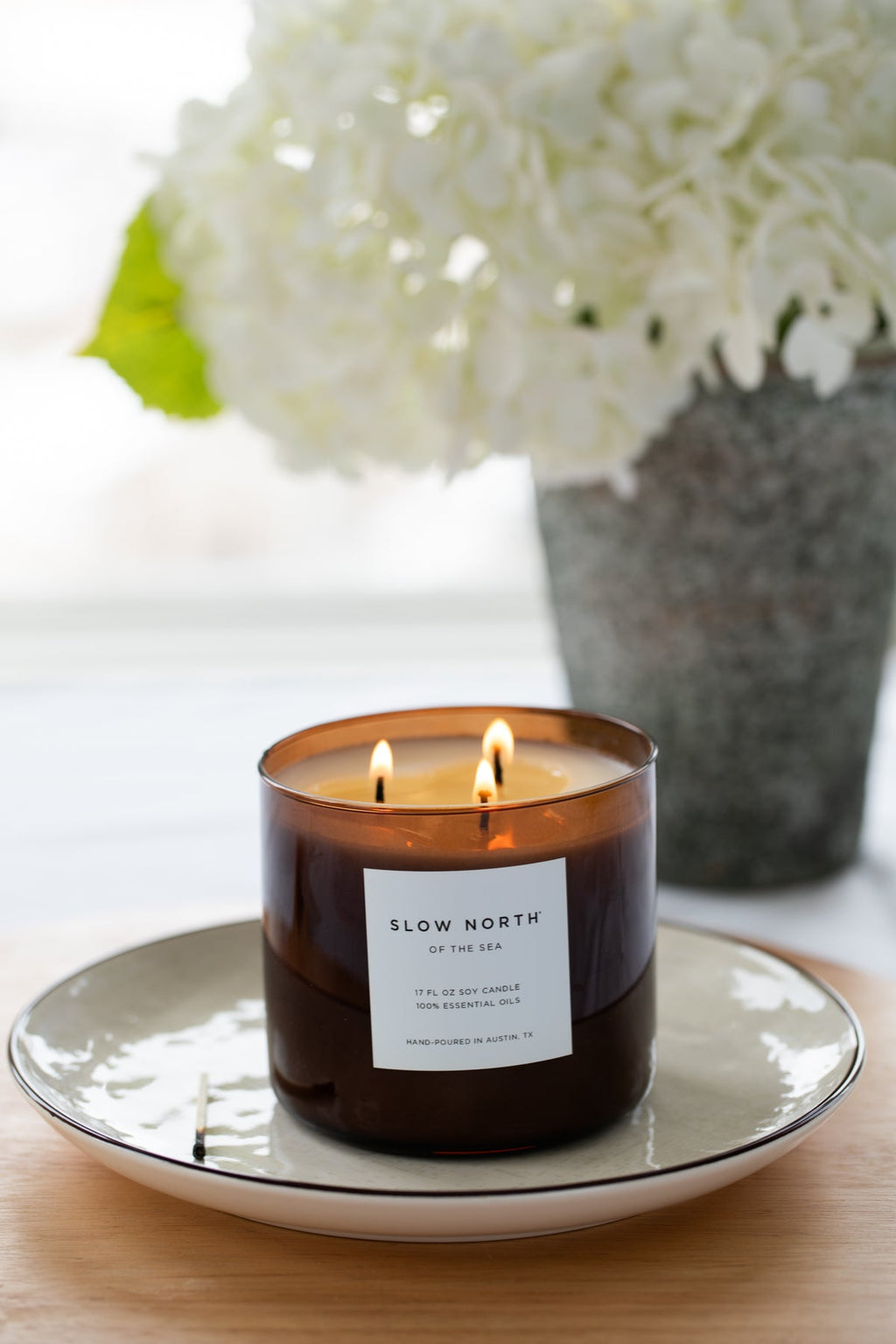 Chandelle à 3 mèches Signature « De la mer » – Eucalyptus, lavande et menthe poivrée