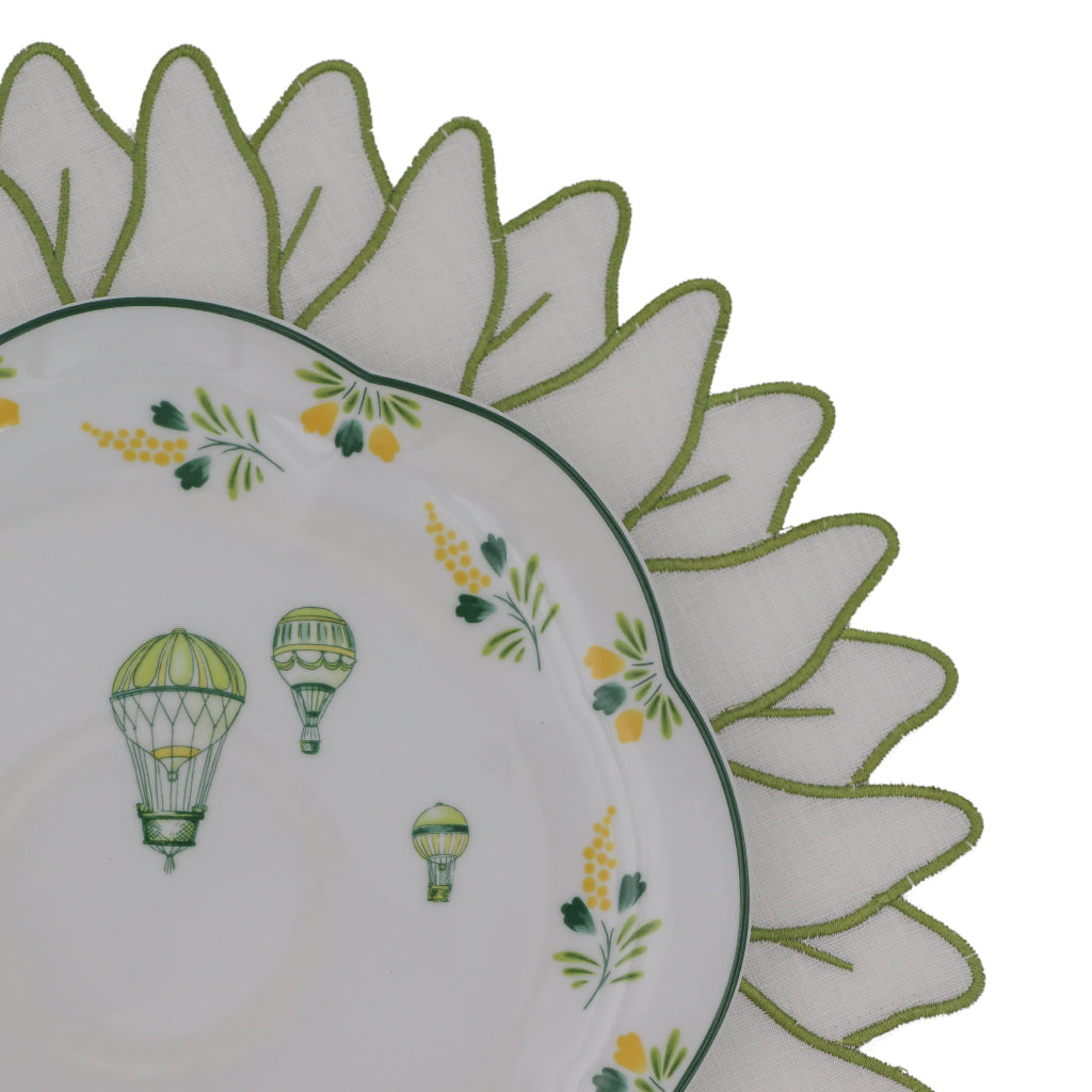 Olive Bloom Linen Placemat – Set of 12