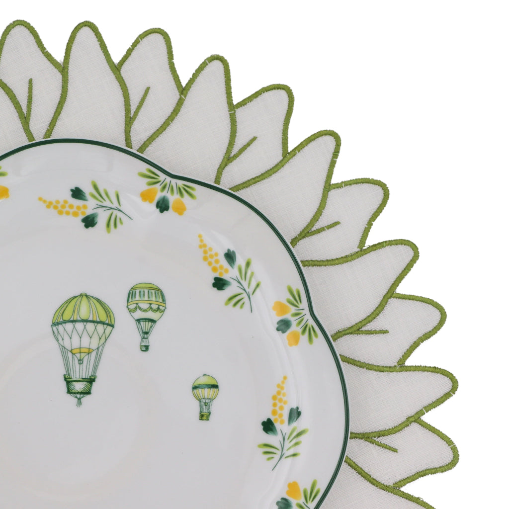 Olive Bloom Linen Placemat – Set of 12