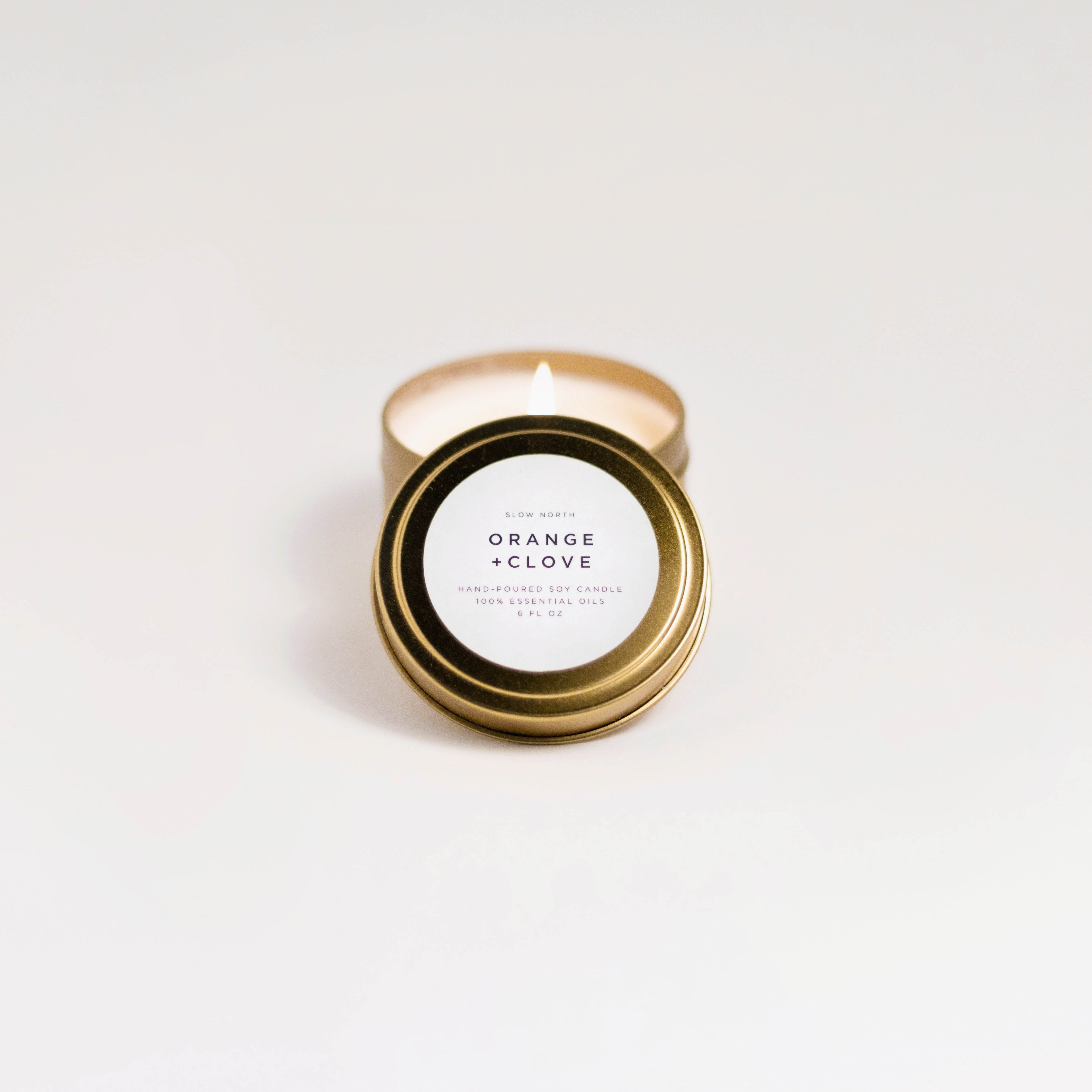 Orange + Clove Travel Candle – Warm Citrus & Spice