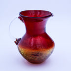 Amberina-Krämerglas-Kännchen – Rubinrot-Bernstein-Verlauf, 15 cm