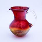 Amberina-Krämerglas-Kännchen – Rubinrot-Bernstein-Verlauf, 15 cm