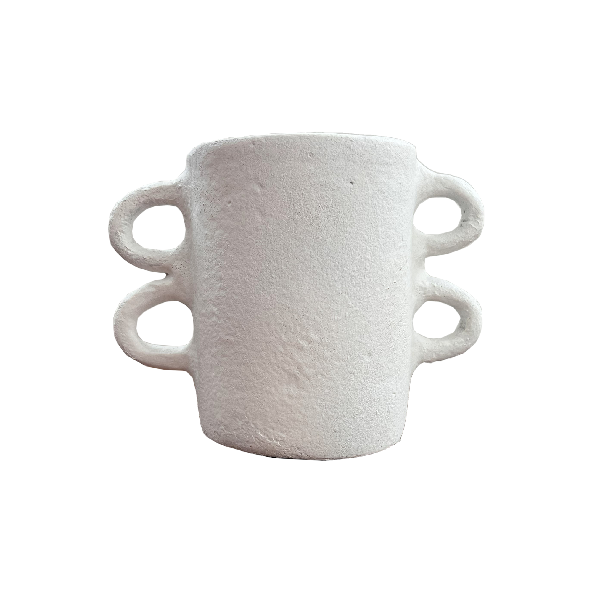 Piper Paper Mache Vessel — Light Greige or Matte White