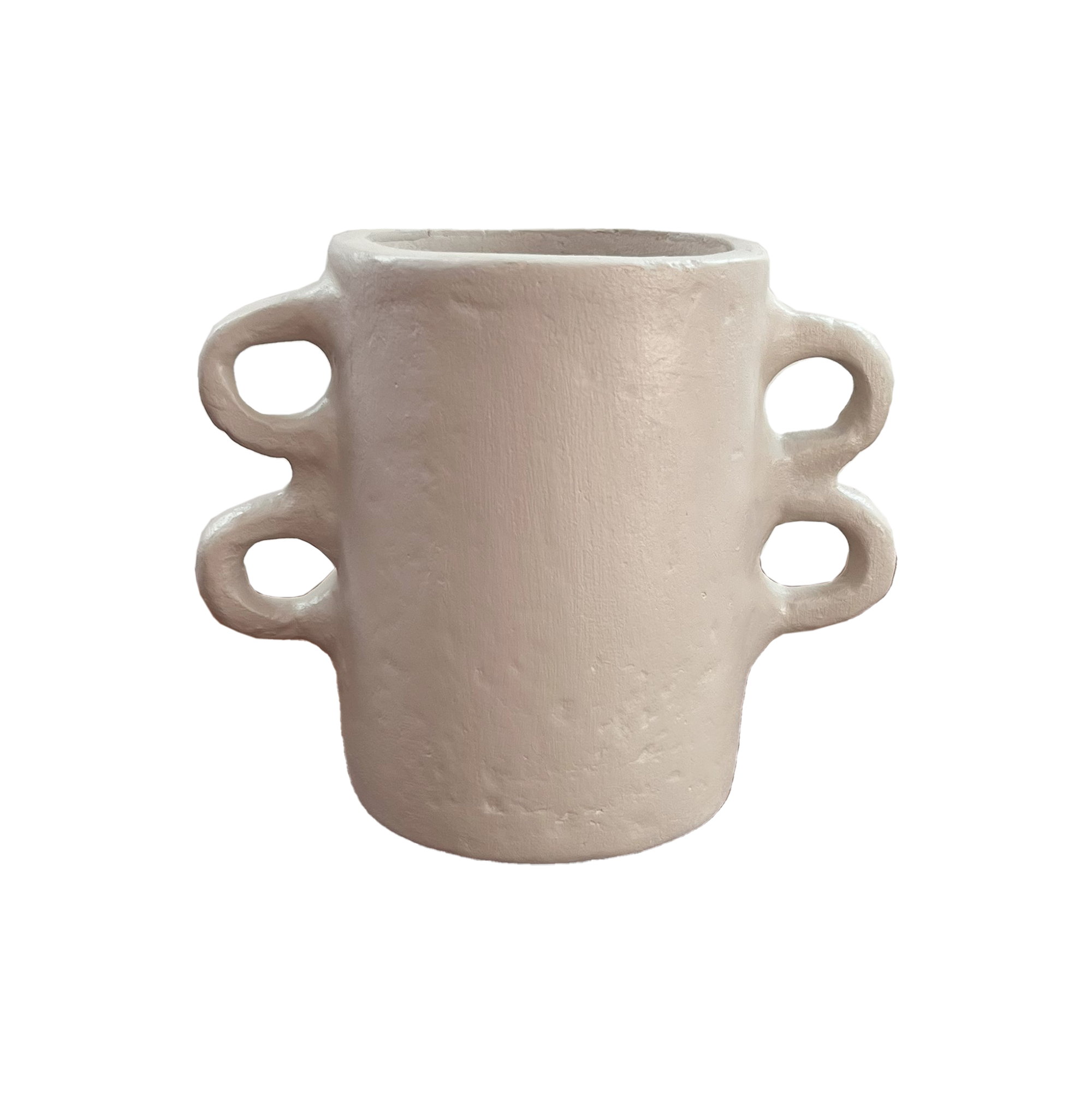 Piper Paper Mache Vessel — Light Greige or Matte White