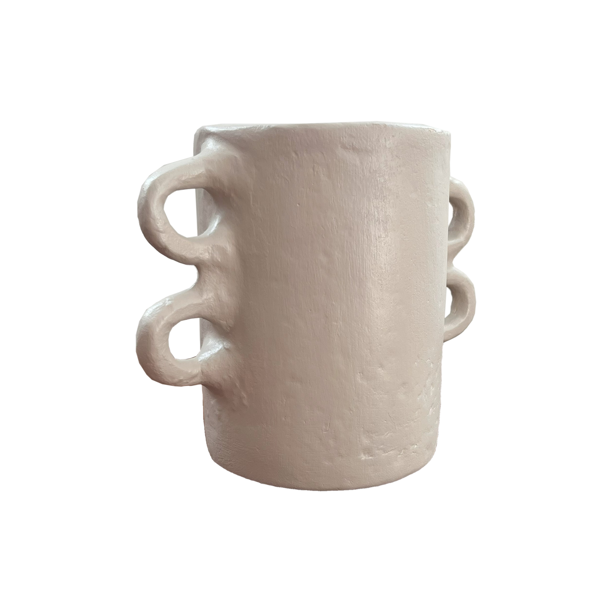 Piper Paper Mache Vessel — Light Greige or Matte White