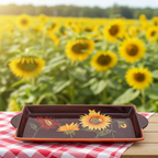 Ganz Bella Casa Sonnenblumenplatte – handbemalte Keramik